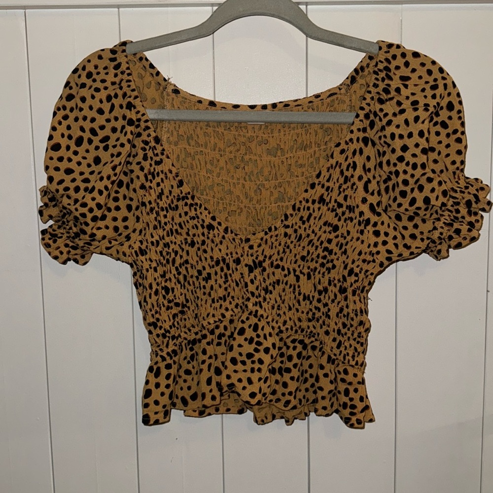 Billabong Leopard Print Crop Top